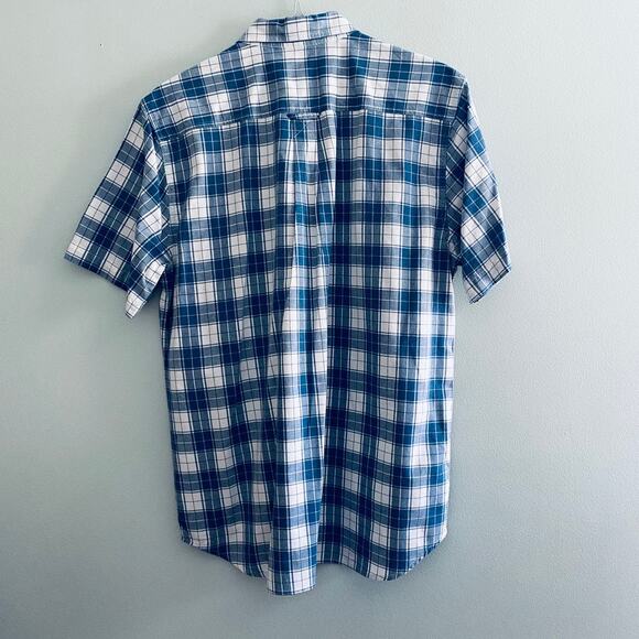 Orton blue plaid short sleeve button down - Picture 3 of 6